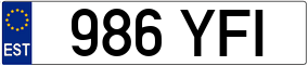 Trailer License Plate